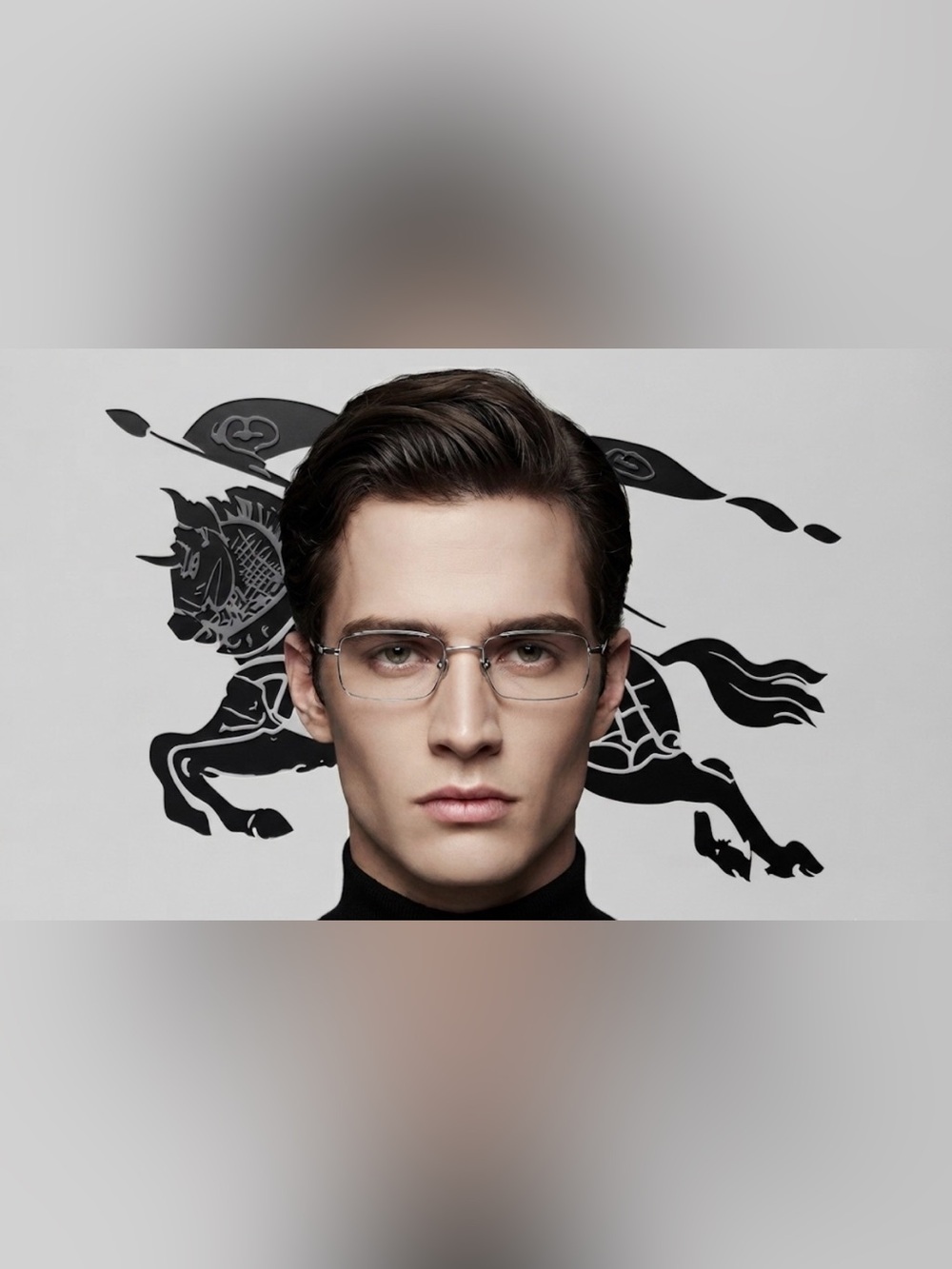 New authentic Burberry mens luxury designer prescription eyeglasses display